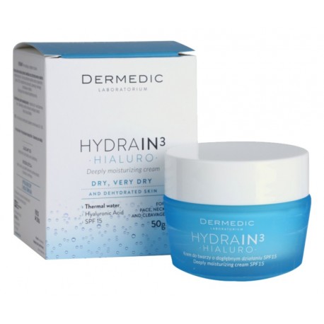 Dermedic Hydrain 3 crème hydratante en profondeur SPF 15 50 g
