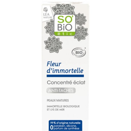 SO'BiO Concentré éclat anti-tache Fleur d'immortelle 40ml