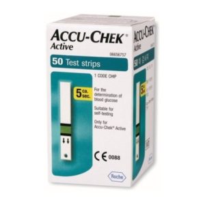 accu chek active test strips 50 bandelettes