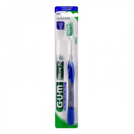 GUM MicroTip Brosse à dents medium compacte (473)