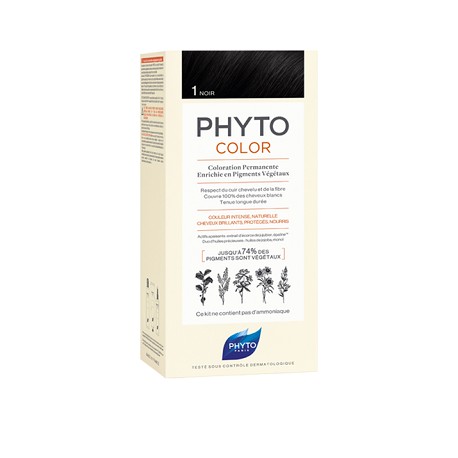 phyto phytocolor couleur soin 1 noir 1 kit