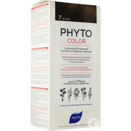 phyto phytocolor couleur soin 7 blond 1 kit