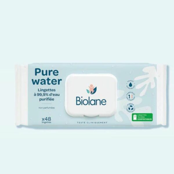Biolane Lingettes Pure Water 48 piéces