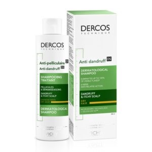 vichy dercos anti pelliculaire shampooing traitant cheveux secs 200 ml