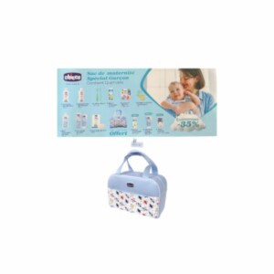 CHICCO Sac de Maternité Maman et Bébé 12 articles + Sac Offert (Bleu)