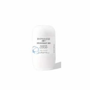 BYPHASSE DEODORANT ROLL ON ANTI TACHES FLEUR DE COTON 50ML