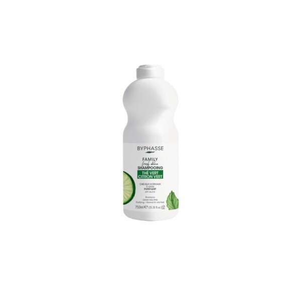 BYPHASSE FAMILY SHAMPOOING THE VERT CITRON VERT CHEVEUX GRAS 750ML