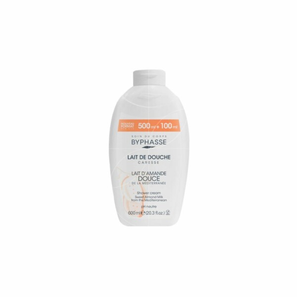 BYPHASSE LAIT DE DOUCHE CARESSE D'AMANDE DOUCE 600ML