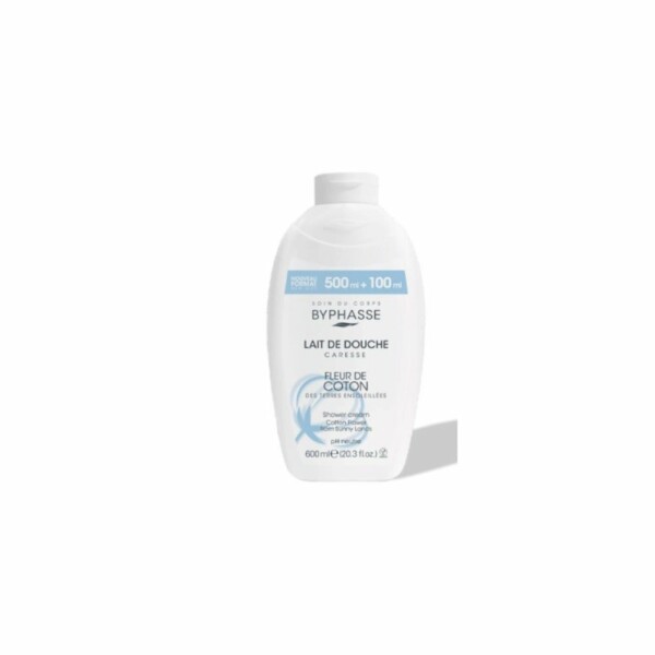 BYPHASSE LAIT DE DOUCHE CARESSE FLEUR DE COTON 600ML