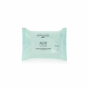 BYPHASSE LINGETTES DEMAQUILLANTES ALOE VERA 20 UNITES