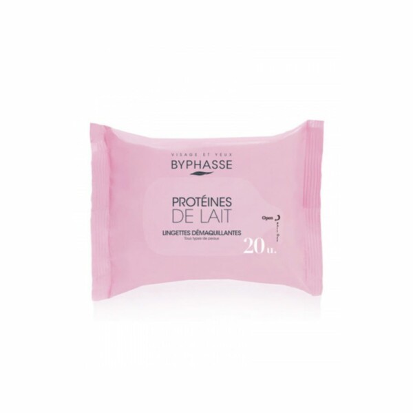 BYPHASSE LINGETTES DEMQUILLANTES PROTEINES DE LAIT 20 UNITES