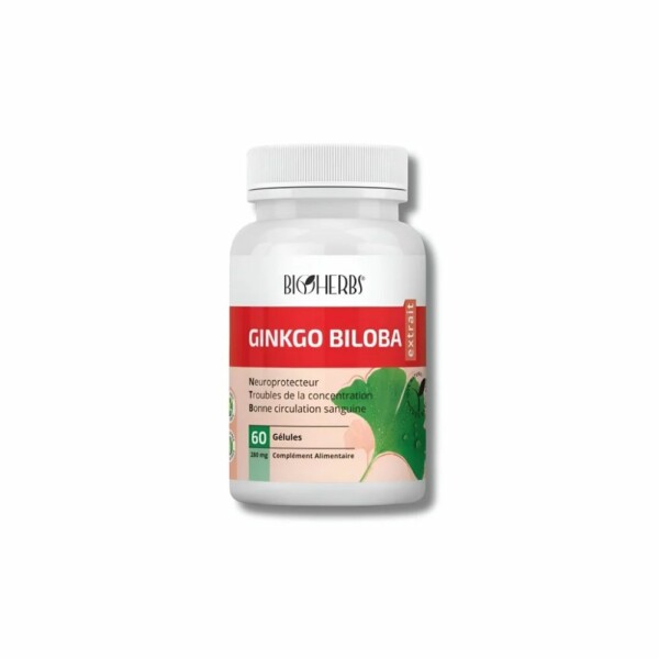 BIOHERBS - GINKGO BILOBA EXTRAIT 60 GÉLULES