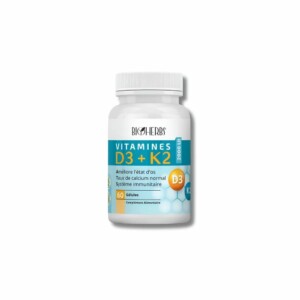 BIOHERBS - VITAMINE D3 + K2 60 GELLULES