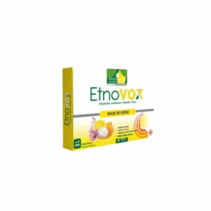 Etnovox Maux de gorge Miel–Citron - 16 Comprimés à sucer