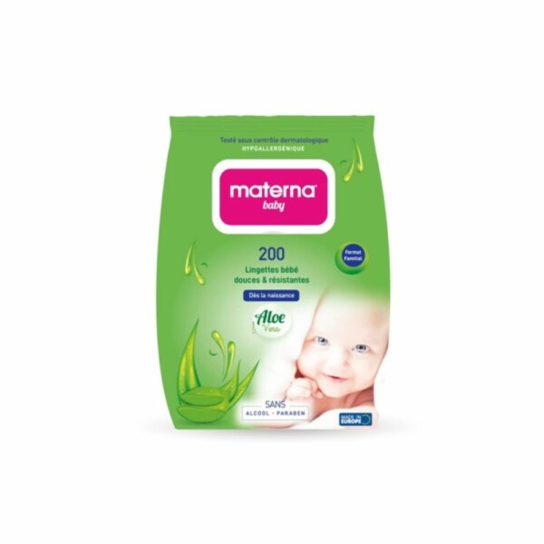 Materna Baby Lingettes Bébé Aloé Vera BT200