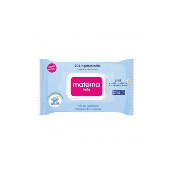 MATERNA LINGETTES bleue FORMAT POCKET BOITE DE 20 (1)