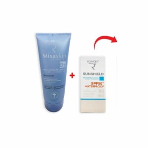 RONCEY PACK Mixaskin Gel Nettoyant + Sunshield Waterproof Peau Mixte SPF50+ Invisible + Mixaskin Lotion Tonique (OFFERT)