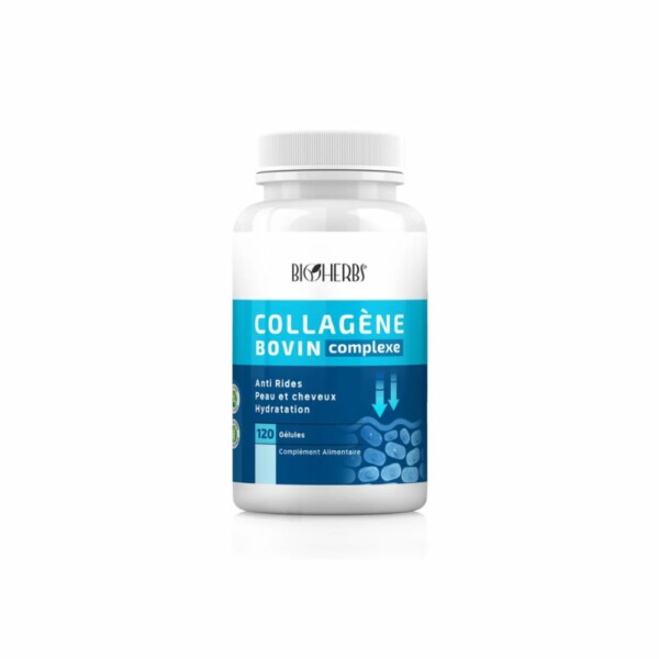 BIOHERBS COLLAGENE BOVIN COMPLEXE 120 GELULES