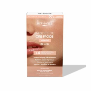 BYPHASSE BANDES DE CIRE FROIDE VISAGE & ZONES DELICATES 24 PIECES