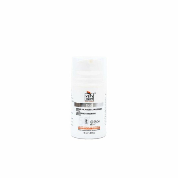Very Derm -TRIO- Crème solaire éclaircissante anti-âge SPF50+ - Invisible - 50ml