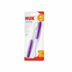 NUK 2 CUILLERES EN SILICONE 4M+