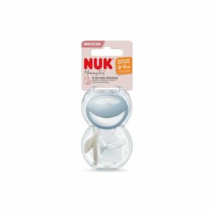 NUK 2 SUCETTES EN SILICONE MOMMYFEEL 0-9M AVEC BOITE