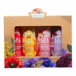 Les Petits Bains de Provence Gel Douche Surgras Sans Savon Coffret Fleurs des Champs - 4 x 100ml