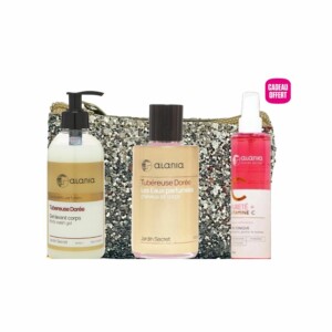 ALANIA PACK TUBEREUSE DOREE EAU TONIQ+TROUSSE SOIREE OFFERTES